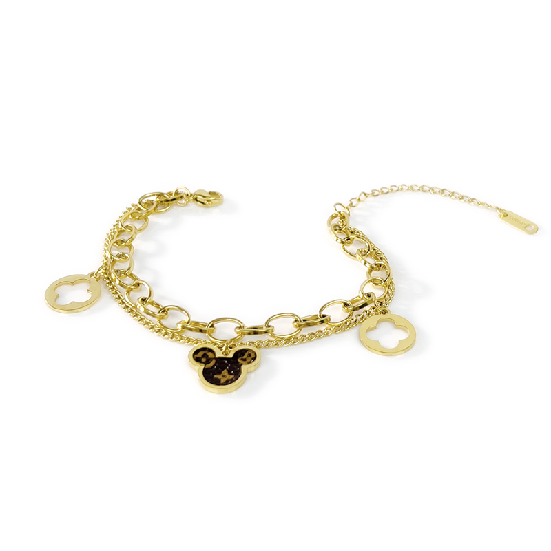 Chanel-inspired dainty gold bracelet