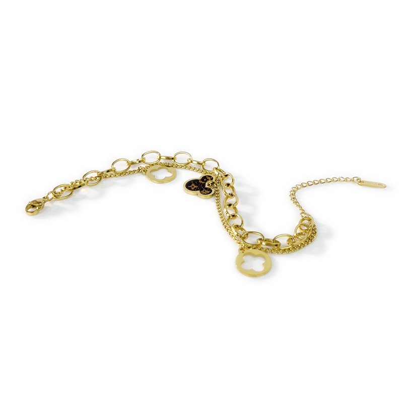 Second image of Chanel-inspired dainty gold bracelet