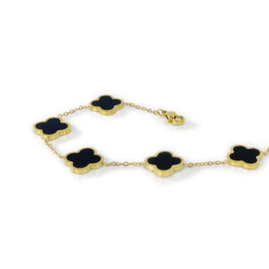 7-四叶草双面黑色手链-3