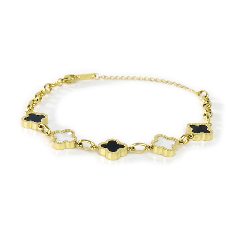 Second image of Lucky Four-Leaf Clover Panda Bracelet