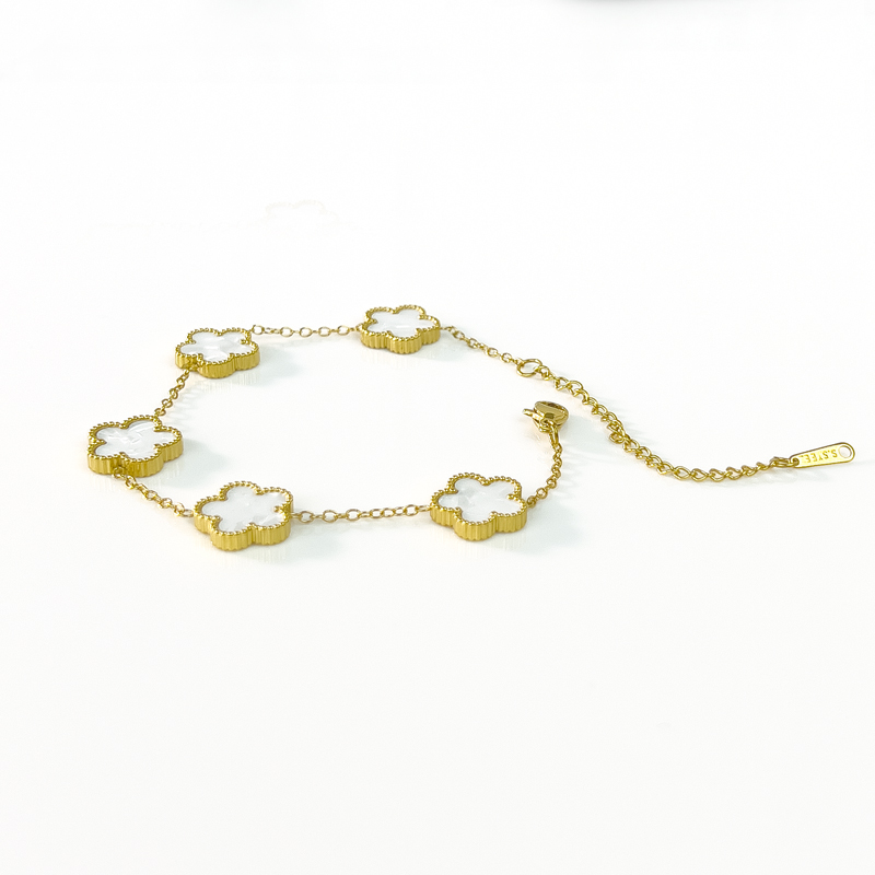 Second image of Lucky Five-Leaf Clover Bracelet