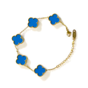 四叶草幸运手链（大） 蓝色 (4)