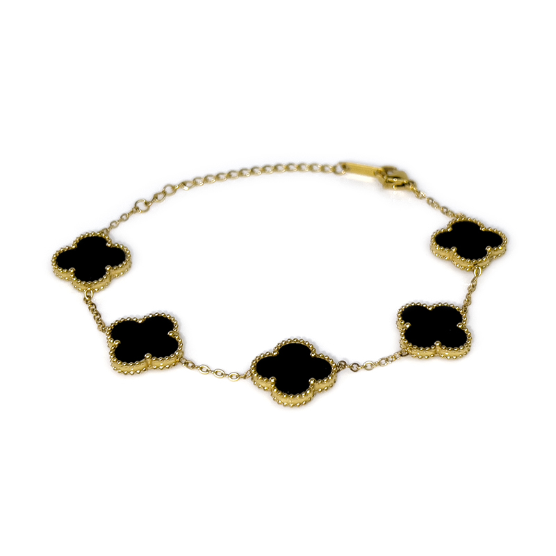 Second image of Lucky four-leaf clover with diamonds back