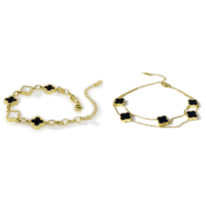 8-贝母幸运四叶草熊猫色手链-2