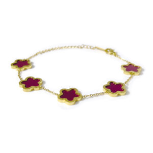 五叶草（点面）-暗红色