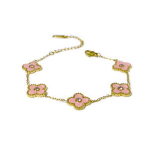 四叶草单面镶钻手链-2