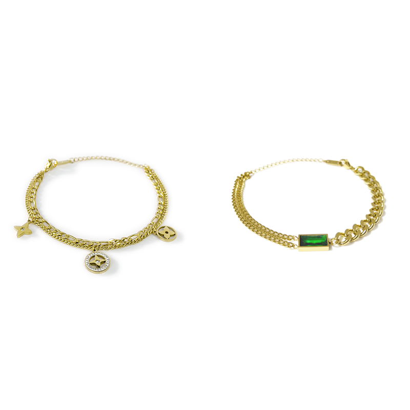 Emerald & four-pointed star