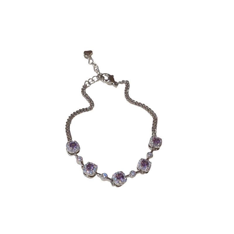  dreamy amethyst-zircon chain bracelet,