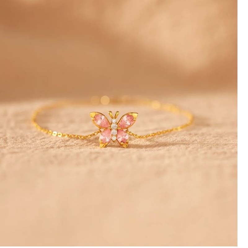 Enchanted Pink Butterfly Bracelet