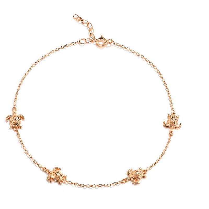 Cute Sea Turtle Rose Gold Bracelet