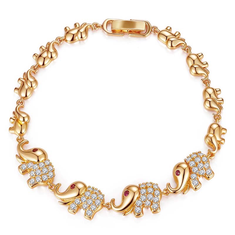 golden elephant-themed bracelet