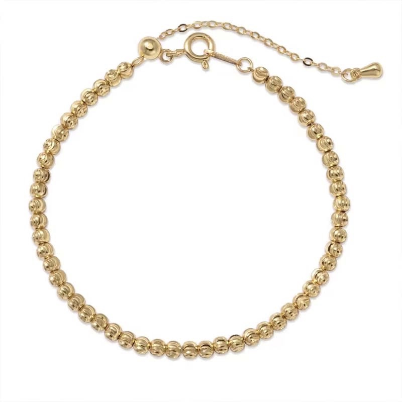 beaded-texture metal bracelet