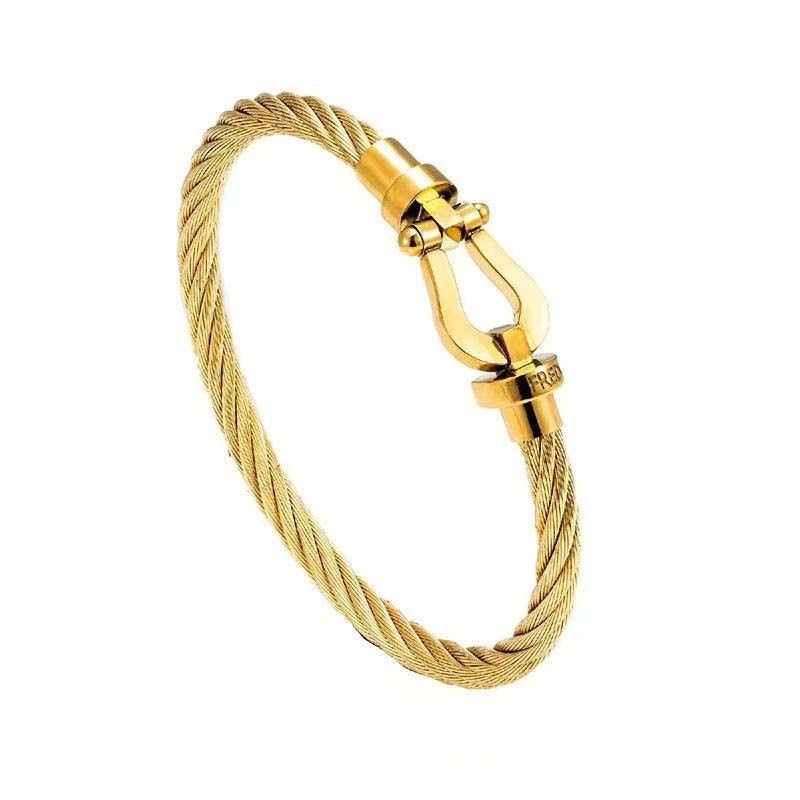 cable-texture anchor-clasp bracelet