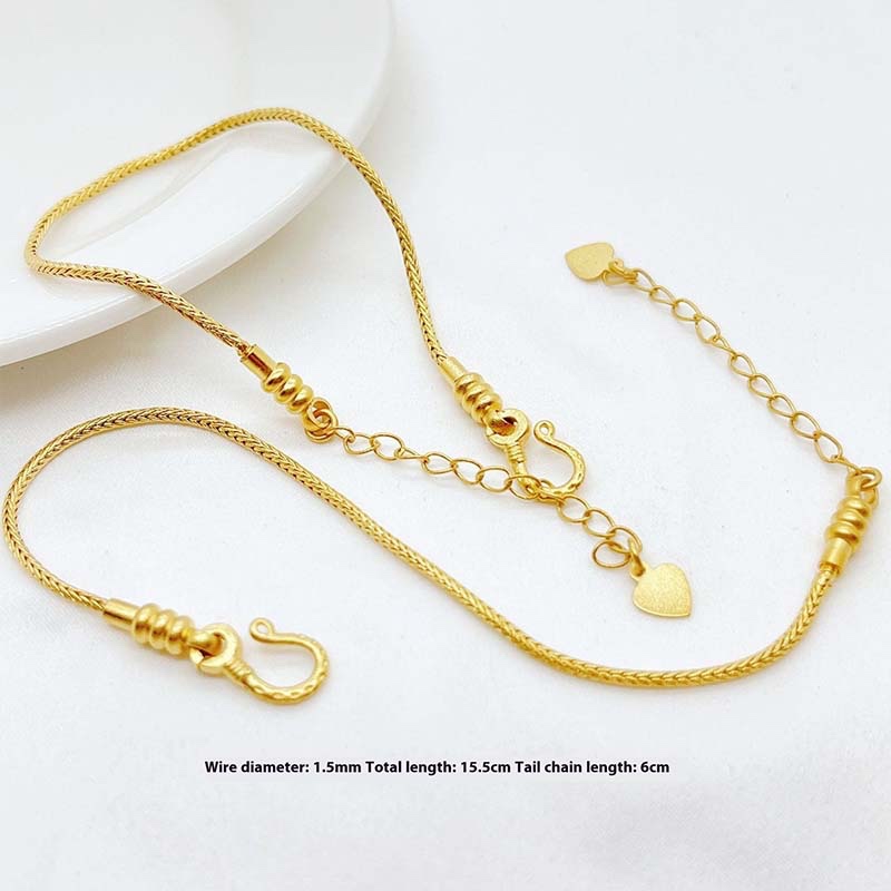 Second image of gold braided adjustable bracelet