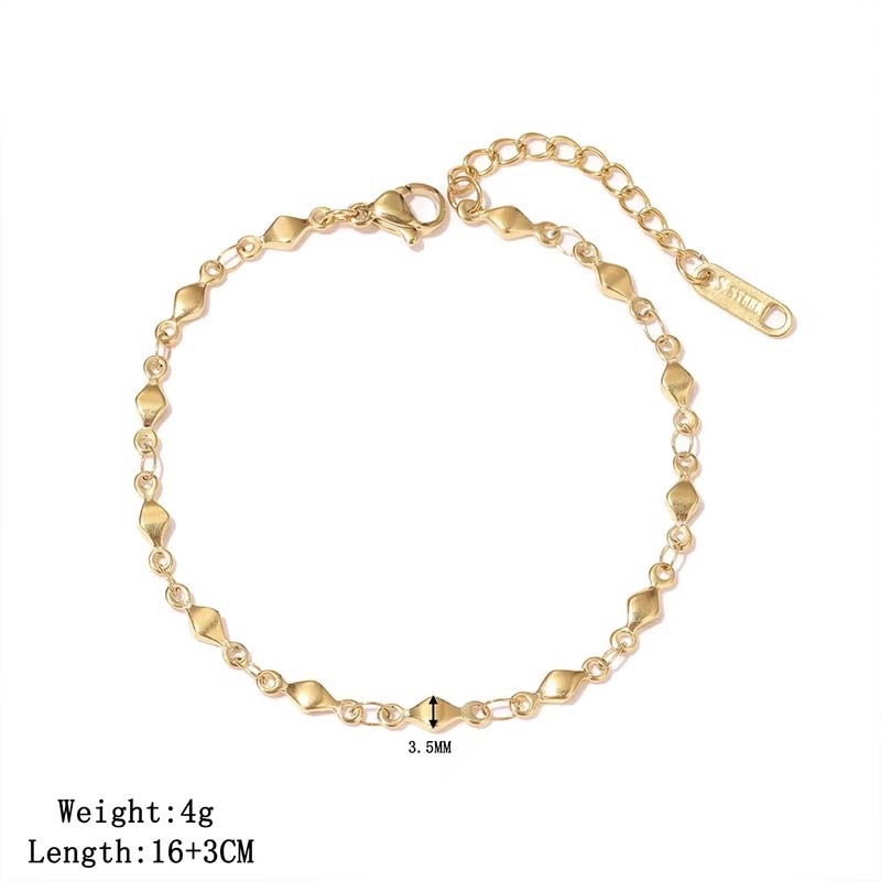 Diamond-Link Slim Bracelet