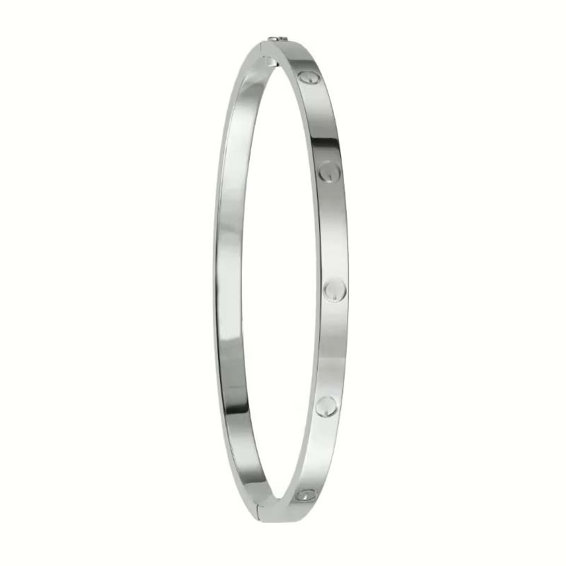 Second image of Rivet-Detailed Narrow Bangle