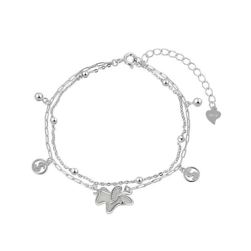Double-Layer Butterfly Dainty Bracelet