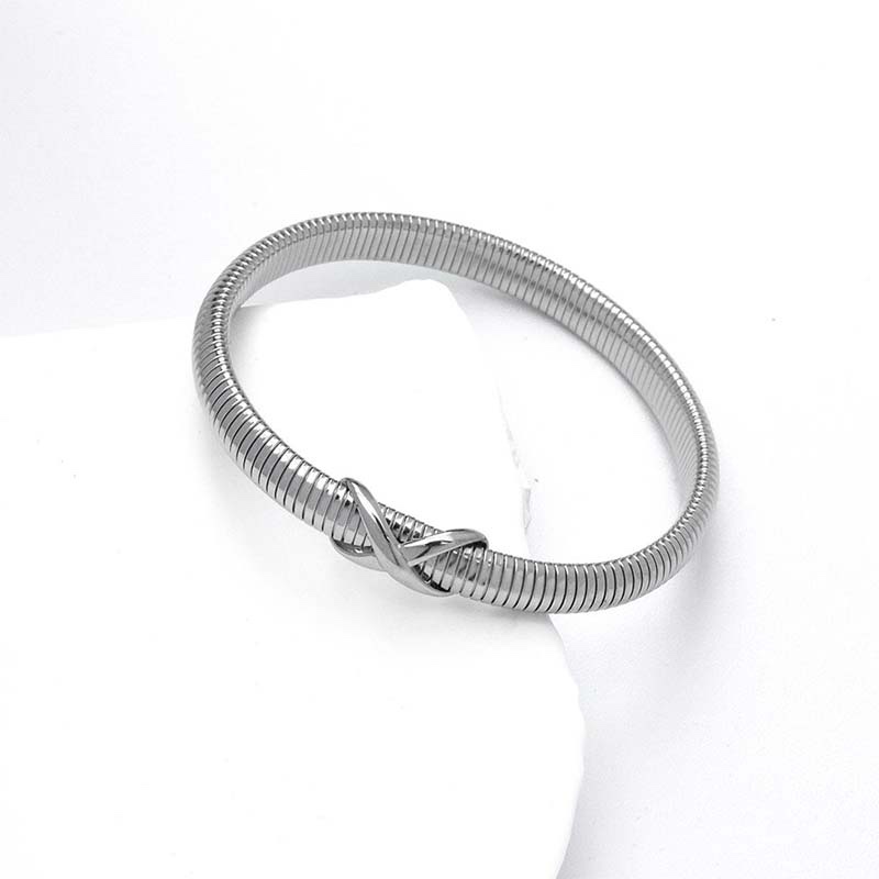 Second image of Threaded Knot Snake Bangle