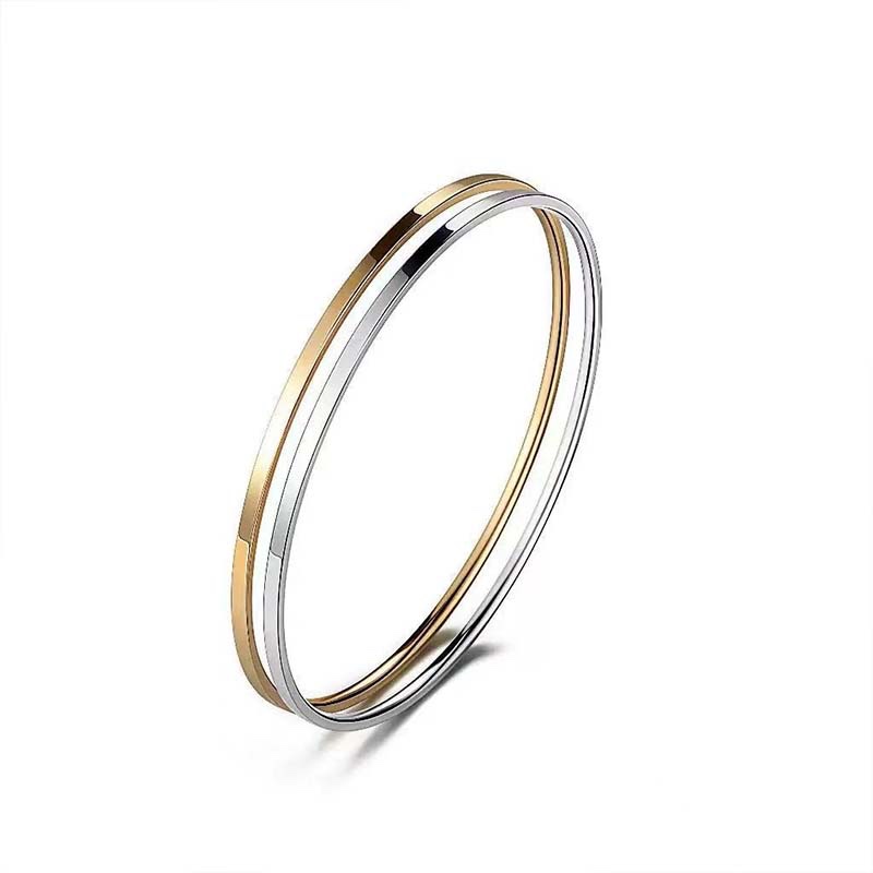 Minimalist Glossy Thin-Circle Bangle