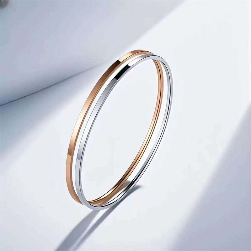 Second image of Minimalist Glossy Thin-Circle Bangle